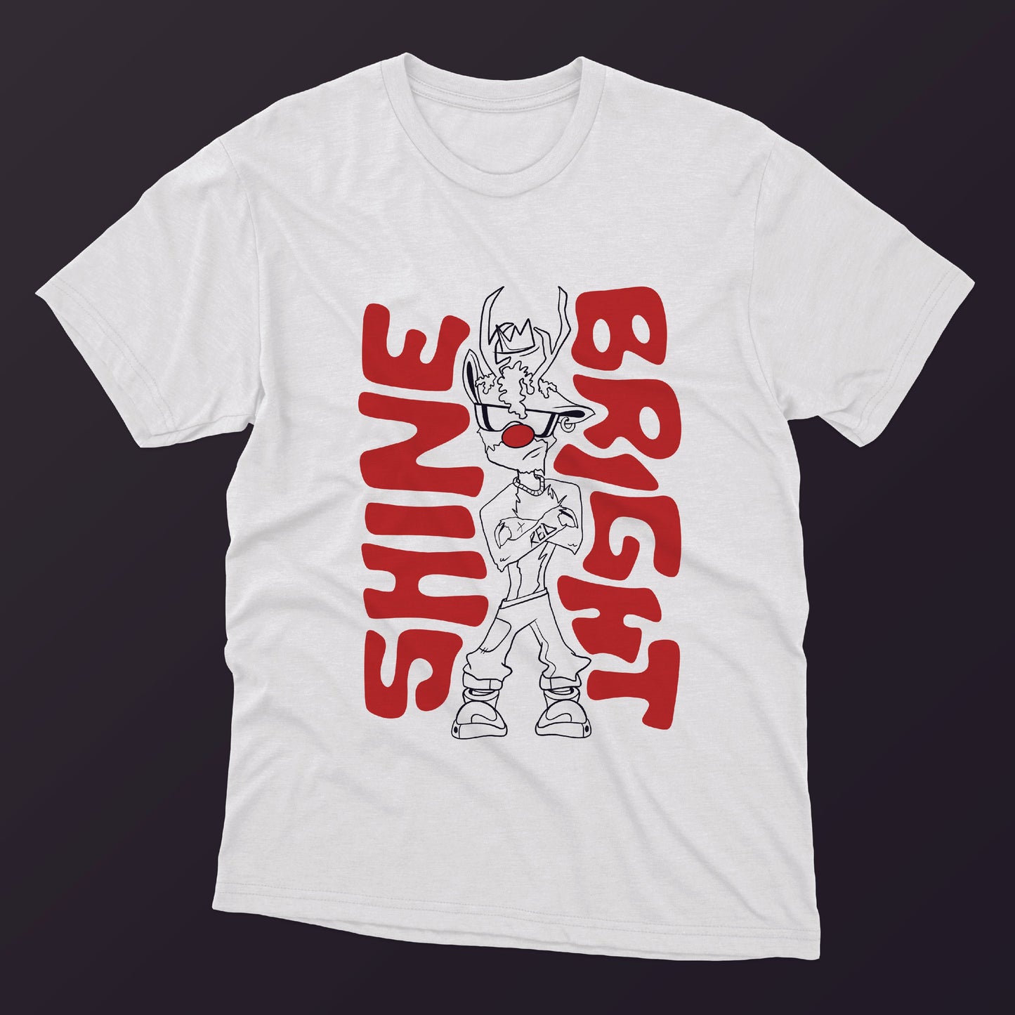 Christmas Shine Bright Reindeer TShirt