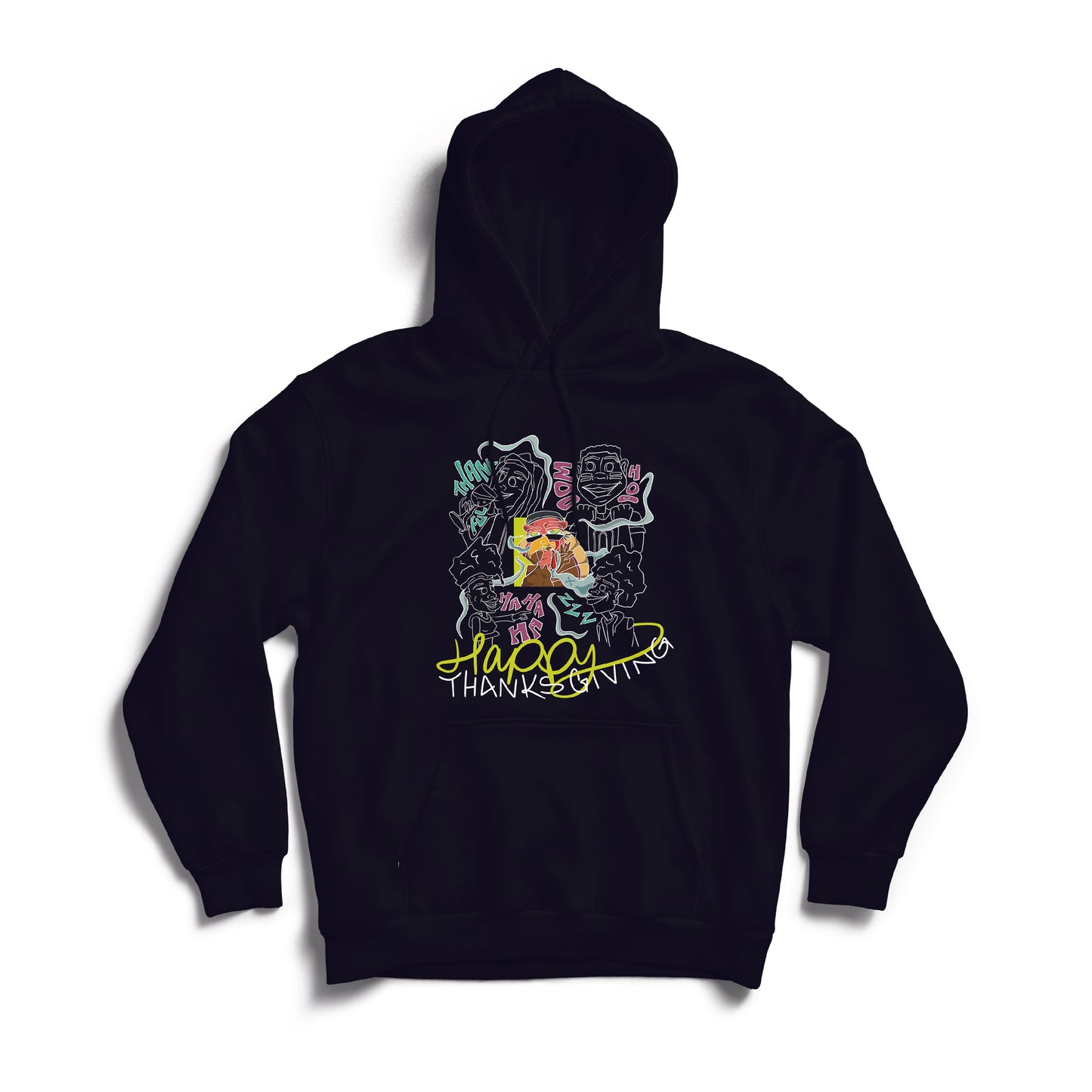 Happy Thanksgiving Turkey Outline Hoodie