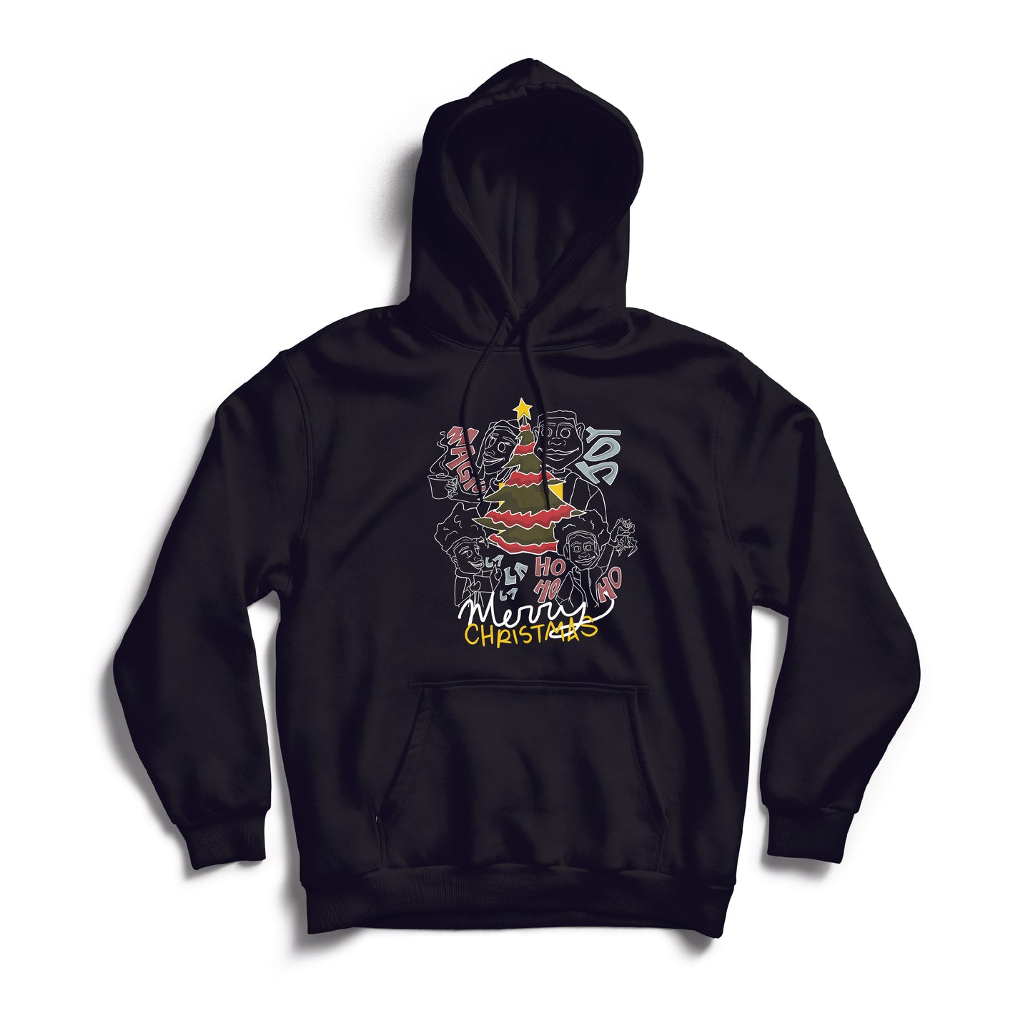 Merry Christmas Black Hoodie